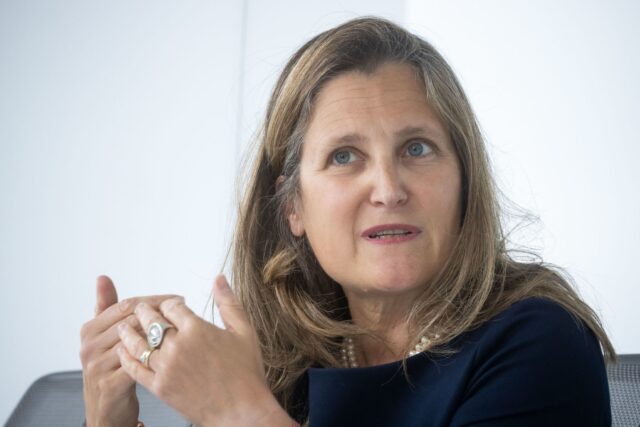 Speaking in Toronto on Thursday, Deputy Prime Minister Chrystia Freeland said that the “great thing about Canada” was how welcoming to immigration it was, but that there have been “some abuses to the system.”