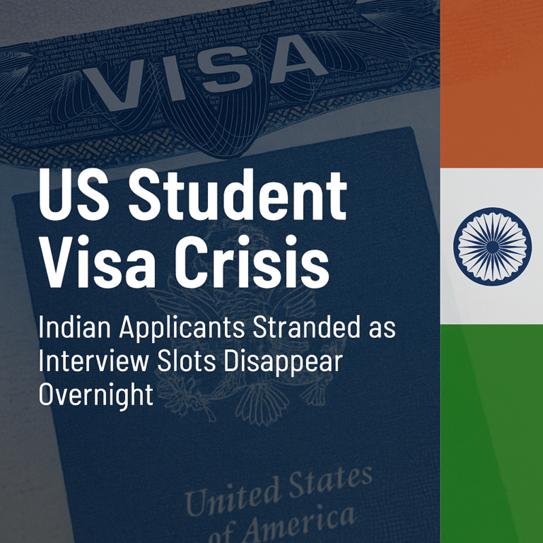 Thousands of Indian Students in Turmoil as US Visa Appointments Suddenly Disappear